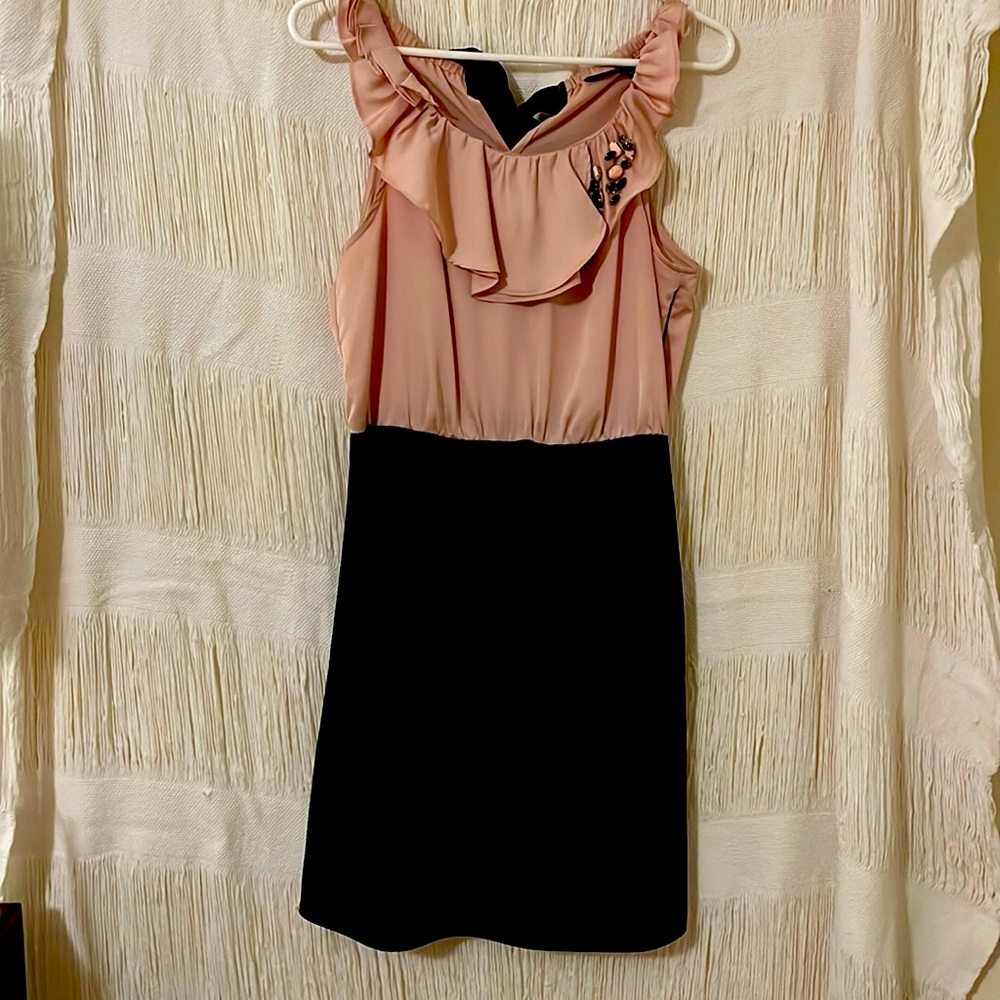 Pink and black dress with rhinestones